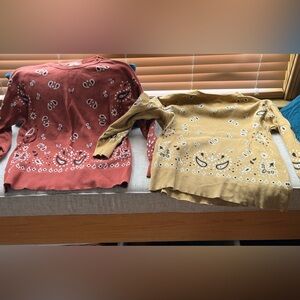 Women’s Cotton & Rye bandana print sweaters size large
preowned